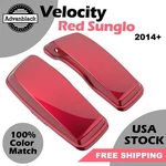 Velocity Red Sunglo Saddlebag Lids For Harley Street Road Glide Special 2014+. Fixed Price $259.00.