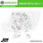 New Oem Kawasaki Ninja 650 Left Side Cover Fin Cowling Red. Fixed Price $111.47.