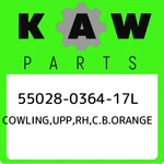 55028-0364-17L Kawasaki Cowling,upp,rh,c.b.orange 55028036417L, New Genuine Oem. Fixed Price $131.45.