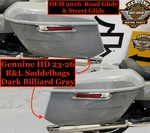 23-2026 Oem Harley Touring Street Road Glide Saddlebags Dark Billiard Gray. Fixed Price $499.95.