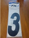 Qty 6 Factory Effex Standard Numbers 8IN. Black #3 Decal 02-4473 939803. Fixed Price $24.99.