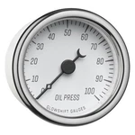 Glowshift Classic 100 Psi Oil Pressure Gauge Kit W/ Sensor, White Vintage Dial. Fixed Price $109.99.