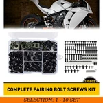 195-1950X Black Motorcycle Complete Fairing Bolts Kit Bodywork Screws Nuts M5 M6. Fixed Price $169.48.