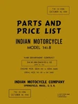 TM10-1286 Indian Motorcycle Wwii Illustrated Parts Manual Oct. 1941. Fixed Price $34.95.