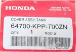 64700-KPP-T00ZN Honda Cover Assy, Tank. Fixed Price $50.00.