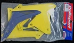 New Yellow/blue Polisport Suzuki RMZ450 Mx Radiator Scoops 2008-2017 8412500004. Fixed Price $40.12.