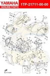 Yamaha Cover, Side 1TP-21711-00-00 Oem New. Fixed Price $19.07.
