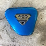 Honda 450 Dohc Oem Right Side Cover Metal Emblem Blue Motorcycle. Fixed Price $24.99.