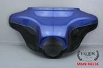 2010 Harley Electra Glide Front Outer Fairing Flame Blue Pearl Vivid Black #4116. Fixed Price $149.44.
