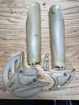 Oem Honda Fork, Front & Rear Disc Guards CR250 CRF250R CRF450R. Fixed Price $18.00.