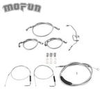 Chrome Extended Brake Clutch Throttle Cable For Harley Dyna 14"-16" Bars Non-abs. Fixed Price $119.99.