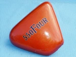 75-77 Honda CB550 Right Side Cover Flake Sunrise Orange. Fixed Price $40.00.