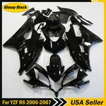 Zxmoto Fairing Kit For Yamaha Yzf R6 2006 2007 Gloss Black Painted Abs Injection. Fixed Price $339.00.