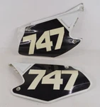 2000 2001 Honda CR125 Left & Right Side Fairing Covers Set White W/ Numbers. Fixed Price $35.99.