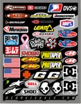 D'cor Decal Sheet 4MM Helmet Logos 40-90-104. Fixed Price $15.76.