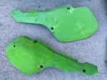 1987 Kawasaki KX125 KX250 KX500 Side Panels Left & Right With Number Plate. Fixed Price $75.00.