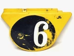 1978-79 Yamaha YZ100E YZ100F Right Side Cover Number Plate. Fixed Price $124.99.