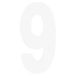 Factory Effex "fx Std 8"" Number White #9" 02-4489. Fixed Price $11.20.