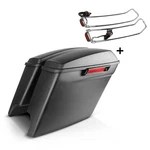 Saddlebags Streched Set For Harley Touring 14-23 + Lid Rail Chrome S-P8. Fixed Price $704.99.