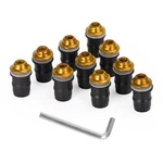 10X Aluminum M5X16MM Motorcycle Screen Bolts & Rubber Well Nuts Gold Fits Yamaha. Fixed Price $10.85.
