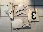 Honda CR125R CR250R Front Number Plate 1990 1991 Side Covers Gas Tank Shroud. Fixed Price $59.00.