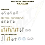 Bolt Mc Hardware Full Plastic Fastener Kit For KTM-021565SX. Fixed Price $25.33.