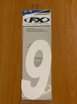Factory Effex 8IN. White #9 Pro Number Plate Decal FX02-4489. Fixed Price $24.99.