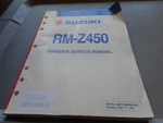 Suzuki RM-Z450 2008 Genuine Factory Owners Service Manual 99011-28H50-03A. Fixed Price $57.99.