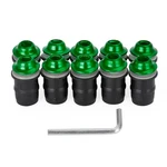 10X Aluminum M5X16MM Motorcycle Screen Bolts Rubber Well Nuts Green For Kawasaki. Fixed Price $10.65.