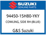 Suzuki Oem Part 94450-15H80-YKY Cowling, Side Rh (blue). Fixed Price $580.18.
