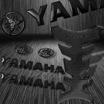 Pro Perforated Black Fuel Grip Tank PAD+3D 6" Yamaha Logo&letter Emblem Sticker. Fixed Price $26.88.