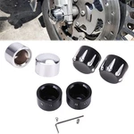 Cnc Thick Cut Front Axle Cap Nut Cover For Harley Heritage Softail Classic Flstc. Fixed Price $12.95.