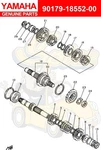 Yamaha NUT(2NX) 90179-18552-00 Oem New. Fixed Price $19.00.