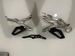 Bmw S100RR 2020 Stock Rear Sets With Carbon Fiber Heel Guards. Fixed Price $300.00.