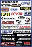 Factory Effex 10-68000 Sticker Sheet- Sponsor Kit. Fixed Price $17.10.
