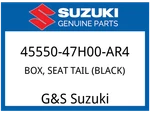Suzuki Oem Part 45550-47H00-AR4 Box, Seat Tail (black/gray). Fixed Price $175.96.