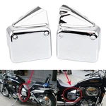 Left & Right Chrome Battery Side Fairing Covers For Honda Shadow Spirit VT750DC. Fixed Price $48.98.