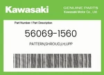 Kawasaki Genuine Pattern,shroud,lh,upp 56069-1560. Fixed Price $21.88.