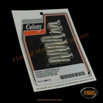 Colony 8800-12, Primary Cover Screw Kit, 1965-69 Big Twins, Slotted, Cad Plated. Fixed Price $22.00.