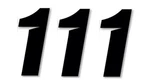 Dcor Slash Plate Number #1 6"H Black 3-PACK. Fixed Price $11.83.