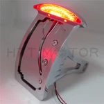 Chrome Curve Side Mount License Plate Bracket W/ Led Tail Light 7/8" Or 1" Axle. Fixed Price $54.99.