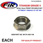 Titanium GR5 Front Spindle Nut, Yamaha Yzf Wr 90179-16011-00, Each /. Fixed Price $20.53.