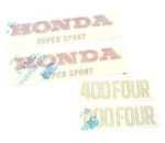 Gas Tank And Side Cover - 1975 Honda CB400F Four Varnish Blue Set. Fixed Price $75.95.