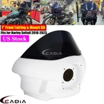 7" Front Upper Headlight Fairing Cowl Windscreen Mounts For Harley Softail 18-23. Fixed Price $899.99.
