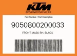 Ktm Genuine Front Mask Rh. Black - 9050800200033. Fixed Price $62.38.
