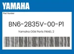 Yamaha Genuine Panel BN6-2835V-00-P1. Fixed Price $163.19.