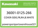 Kawasaki Oem Part 36001-0125-266 Cover-side,fr,rh,b.white. Fixed Price $27.35.