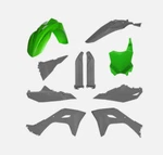 Acerbis 2983574594 Full Plastic Kit - Green/gray. Fixed Price $129.99.
