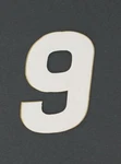 Qty 6 N-style Graphics Pros Series 4" White Number Decal NSX4-9W. Fixed Price $24.99.