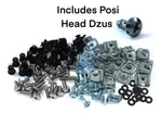 Yamaha R1 2004-2006 Fairing & Screen Stainless Bolt Kit + Pozi Dzus Fasteners. Fixed Price $101.79.